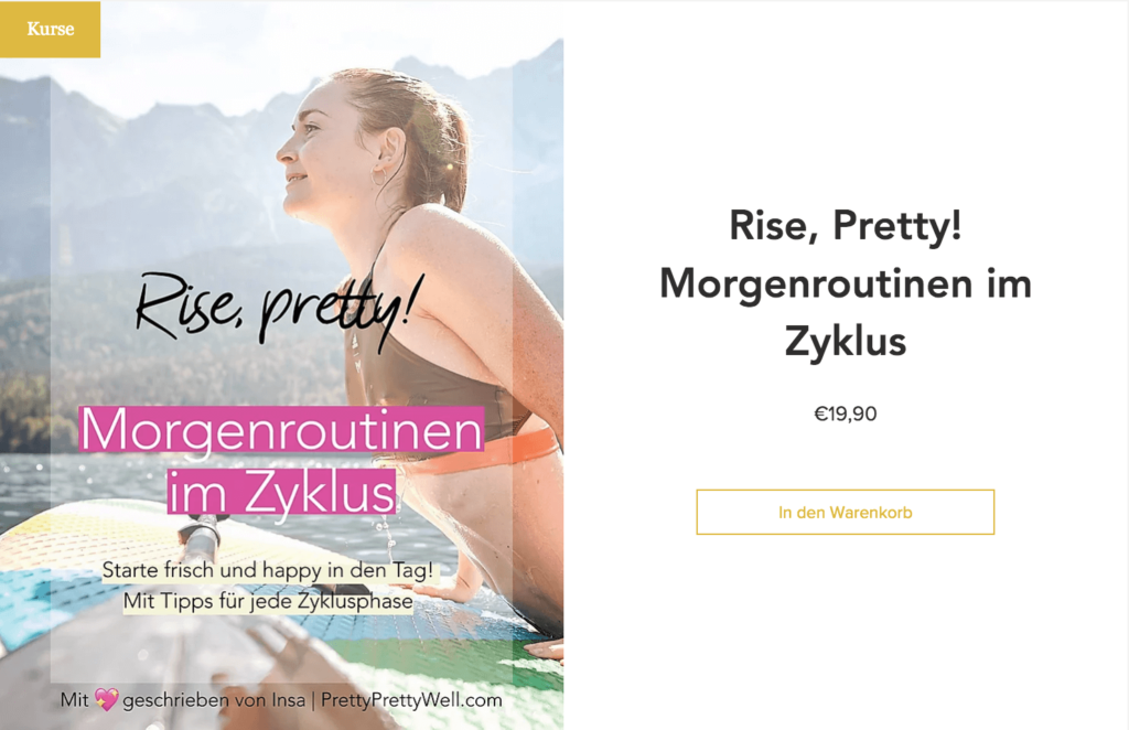 Morgenroutine für Frauen, Morgenroutine im Zyklus